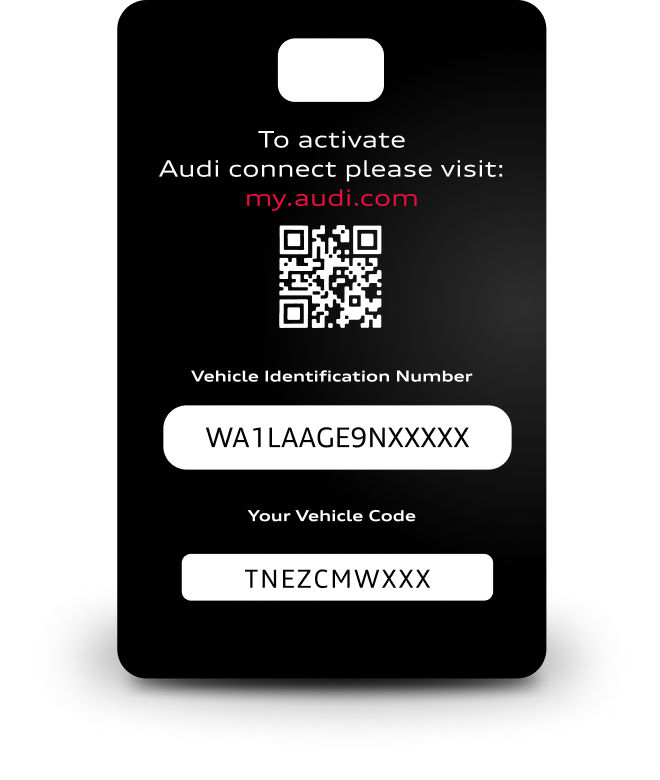 VIN-nummer på Audi connect-kort